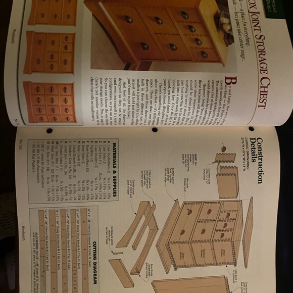 🎉5/$10🎉 Woodsmith magazine vol 22 no 131 October 2000 box joint storage chest - Picture 4 of 7